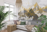 Marble Mural Wallpaper | Terracotta and Gold Stone Pattern