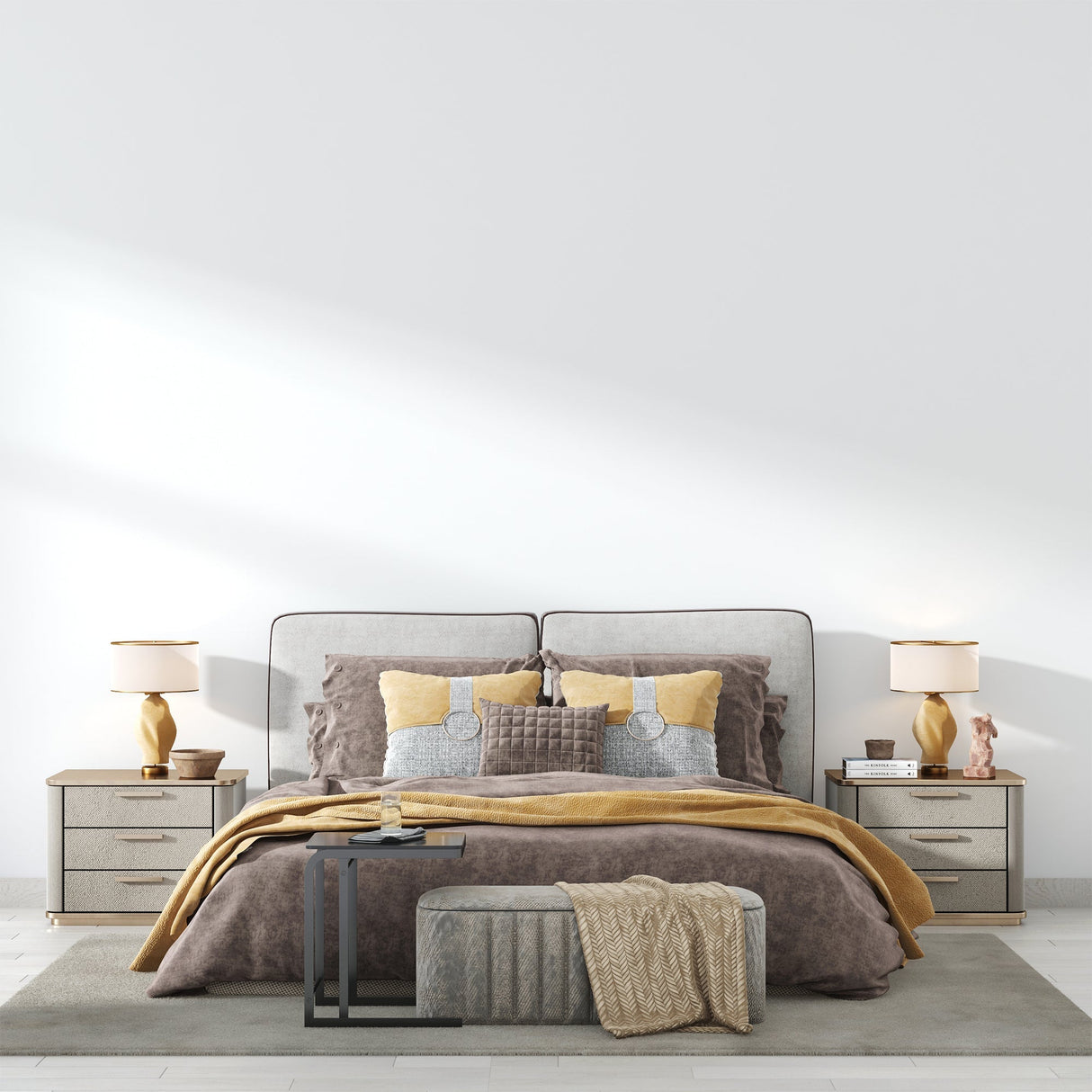 White Mural Wallpaper | Modern Minimalist Design