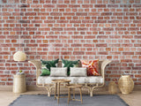Brick Mural Wallpaper | Industrial Terracotta Design