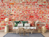 Brick Mural Wallpaper | Vintage Red Industrial Design