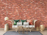 Brick Mural Wallpaper | Modern Red and White Pattern