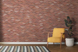 Brick Mural Wallpaper | Modern Red and White Pattern