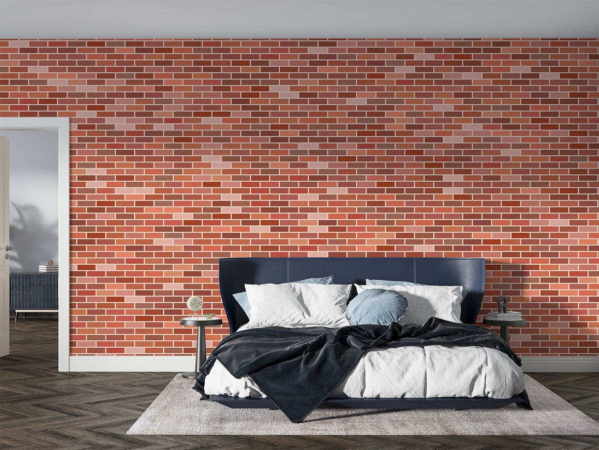 Brick Mural Wallpaper | Modern Red and White Pattern