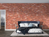 Brick Mural Wallpaper | Modern Red and White Pattern