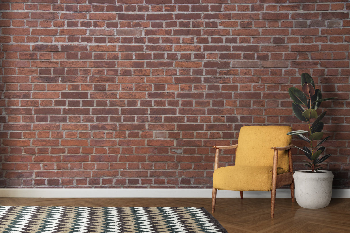 Brick Mural Wallpaper | Industrial Red Pattern Design
