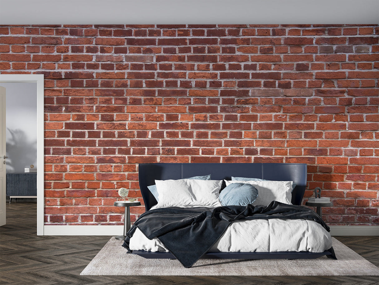 Brick Mural Wallpaper | Industrial Red Pattern Design