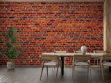 Brick Mural Wallpaper | Rustic Red Industrial Design