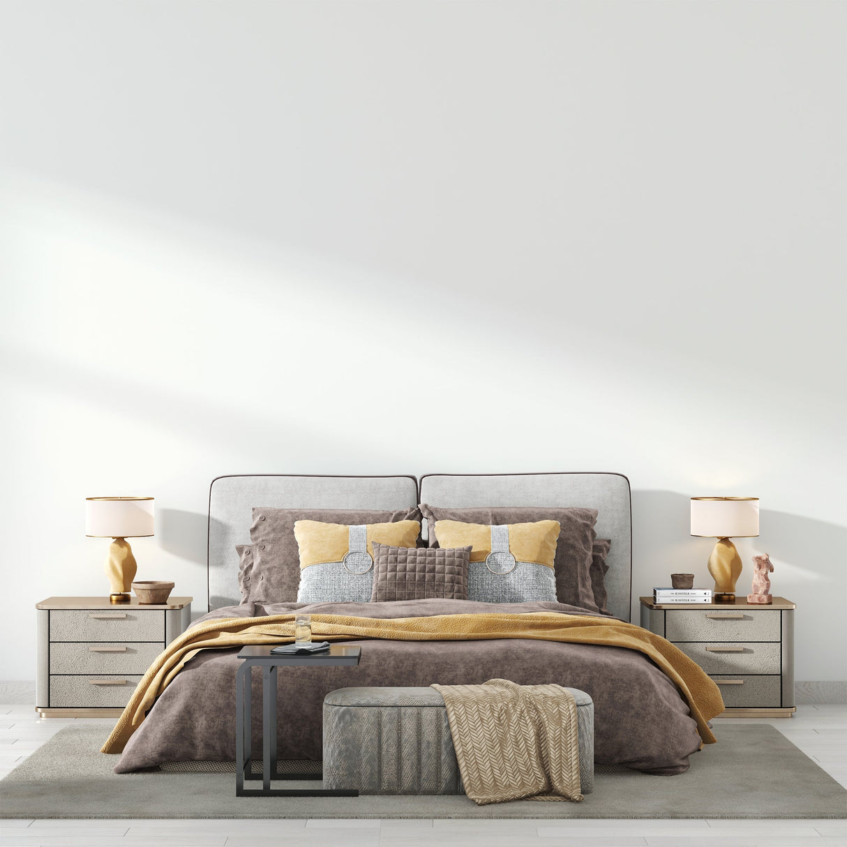 White Mural Wallpaper | Minimalist Modern Design