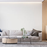 White Mural Wallpaper | Minimalist Modern Design