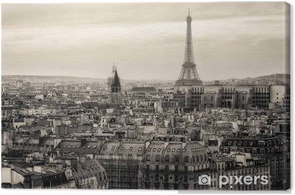 Design file of Paris cityscape wallpaper showing detailed black and white architectural pattern