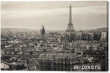 Design file of Paris cityscape wallpaper showing detailed black and white architectural pattern
