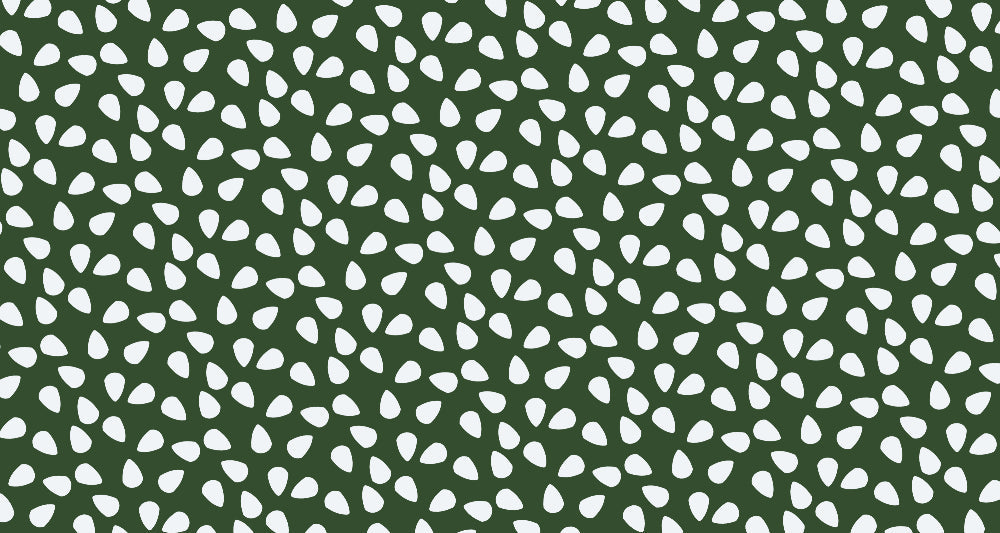 Green pattern wallpaper with white drops design file showing detailed pattern layout