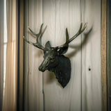 Rustic Deer Head Wall Art  Hand-Detailed Resin Sculpture - Product example