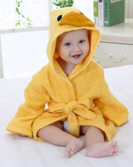 Baby Duck Bathrobe  Hooded Cotton Terry Cloth - Product showcase