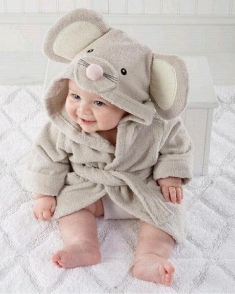 Baby Mouse Bathrobe  Soft Cotton Hooded Design - Product showcase