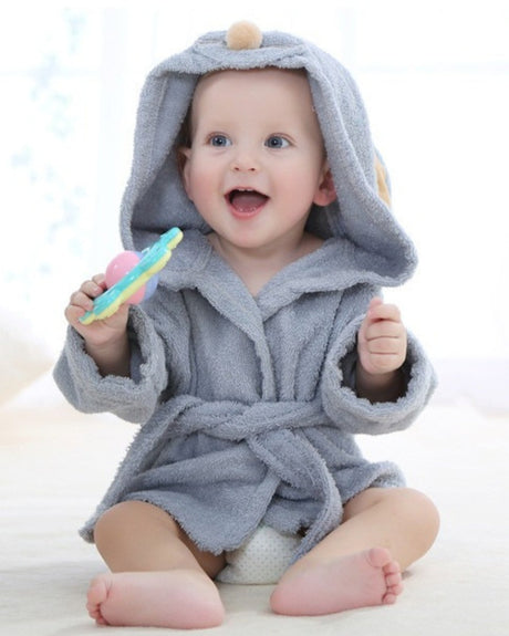 Baby Mouse Bathrobe  Soft Cotton Terry Hooded Design - Product example