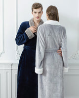 Luxury Fleece Bathrobes  Plush Sherpa Lined Couples Set - Product example