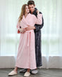 Plush Waffle Robe Set  His  Hers Long Bath Robes - Product showcase