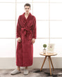 Luxury Fleece Bathrobe  Full Length Shawl Collar Design - Product showcase