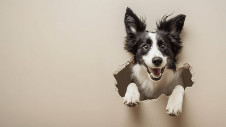 Border Collie 3D breakthrough design file showing detailed pattern and realistic texture