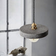 Industrial Cement Pendant Light  Minimalist Gray Shade With Brass Fitting - Product detail 7