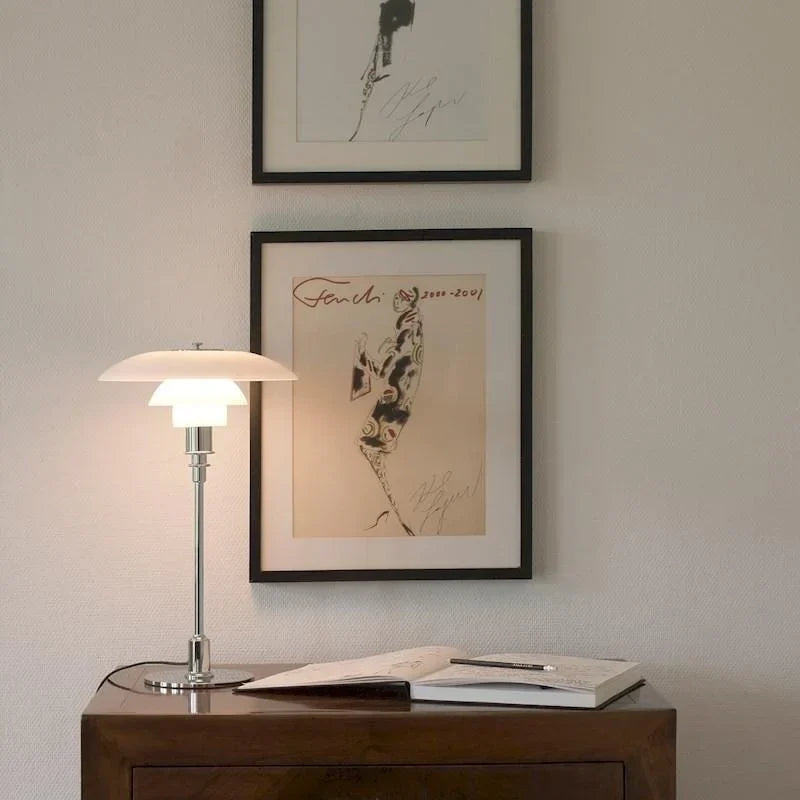Modern Metal Table Lamp  Multi-Level Glass Shade Design - Product detail 10