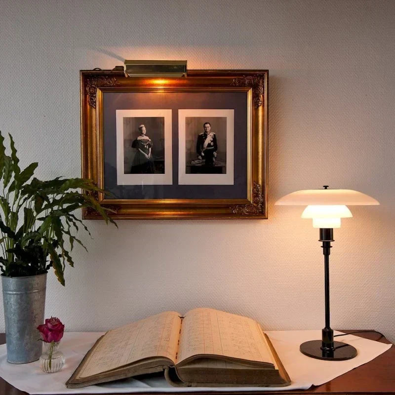 Modern Metal Table Lamp  Multi-Level Glass Shade Design - Product detail 9