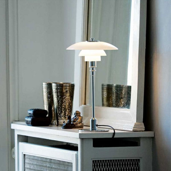Modern Metal Table Lamp  Multi-Level Glass Shade Design - Product detail 14