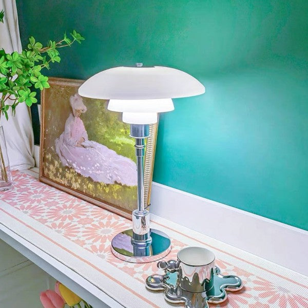 Modern Metal Table Lamp  Multi-Level Glass Shade Design - Product detail 6