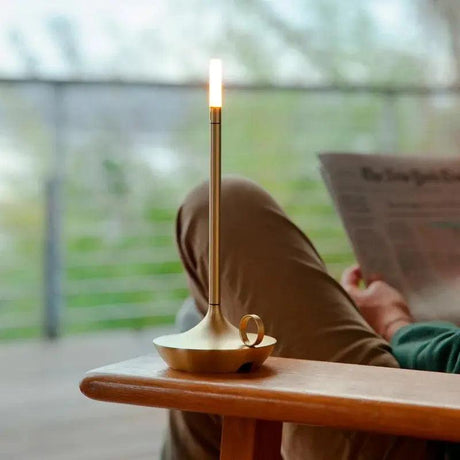 Nordic LED Candle Holder  Brushed Aluminum Dimmable Design - Product detail 8