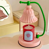 Floral Glass Table Lamp  Pink Bell Shade Design - Product detail 17