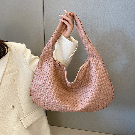 Woven Leather Hobo Bag  Interlaced Pattern Design - Product detail 5