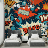 Ocean adventure wallpaper transforming a study corner into an imaginative learning space
