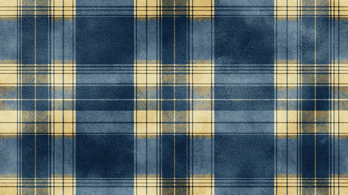 Blue and gold plaid wallpaper design file showing detailed pattern and texture