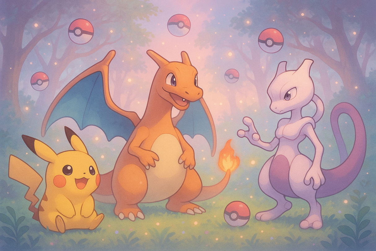 Pokemon Mural Wallpaper  Magical Forest Adventure - Wallpaper design detail 4