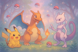 Pokemon Mural Wallpaper  Magical Forest Adventure - Wallpaper design detail 4