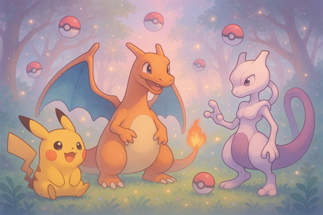 Pokemon Mural Wallpaper  Magical Forest Adventure - Wallpaper design detail 4