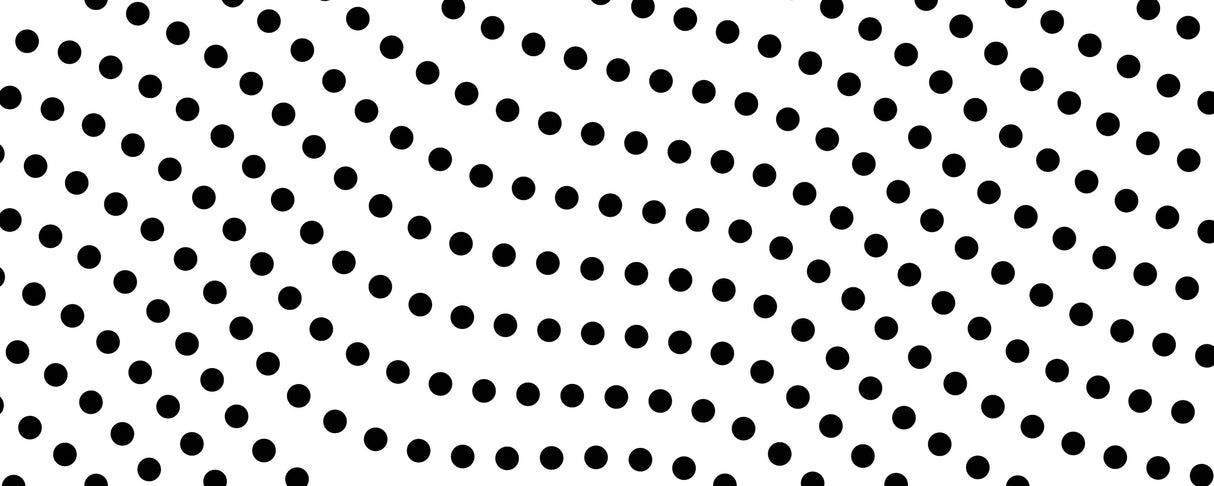 Black and white polka dot wallpaper design file showing precise pattern alignment