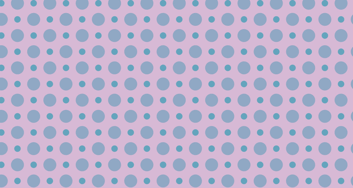 Polka dot wallpaper design file showing blue circles pattern on pink background