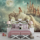 Fantasy princess mural bringing wonder to a girl's bedroom, perfect height perspective