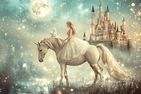 Princess castle and unicorn design file showing intricate pattern details and full artwork