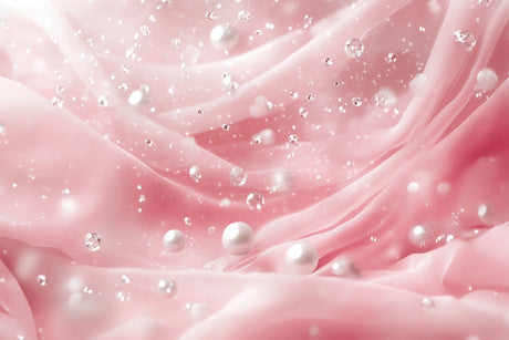 Pink princess wallpaper design file showing detailed pearl and silk pattern texture
