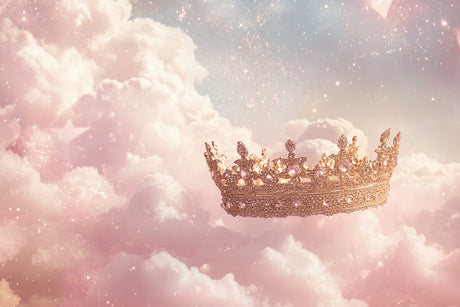 Princess crown wallpaper design file showing detailed rose gold pattern on sparkling sky