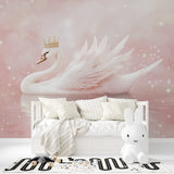 Royal Princess Mural showcased in a modern bedroom setup