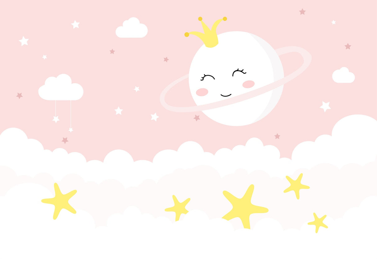 Princess cloud design file showing detailed pattern of crowned planet and dreamy stars