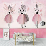 Ballet Mural Wallpaper | Pink Fairy Tale Dancers