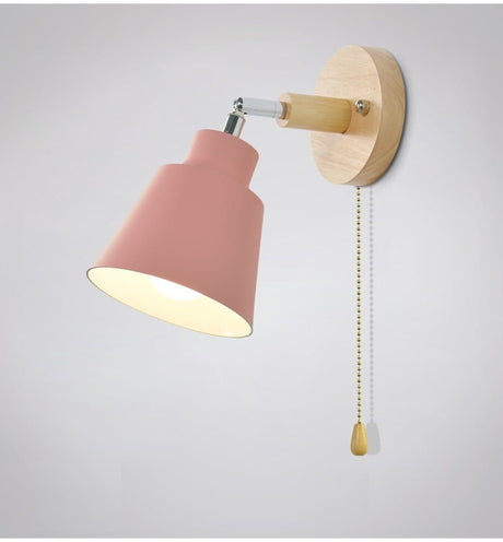 Adjustable Wall Light  Wooden Base With Pull Chain - Product detail 13