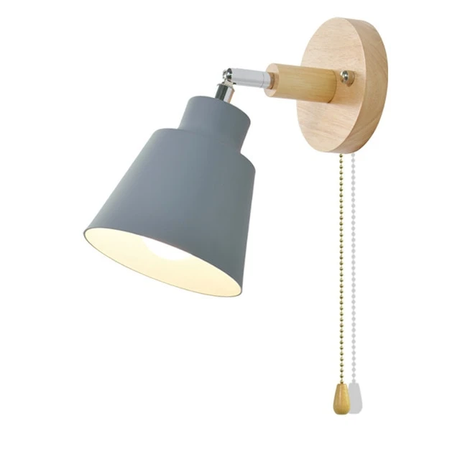 Adjustable Wall Light  Wooden Base With Pull Chain - Product detail 15