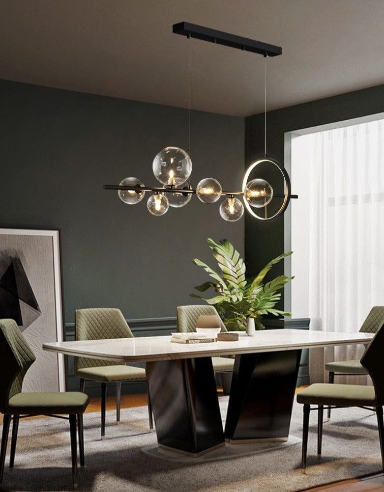 Modern Bubble Chandelier  Glass Globe Linear Pendant Light - Product detail 6