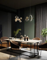 Modern Bubble Chandelier  Glass Globe Linear Pendant Light - Product example